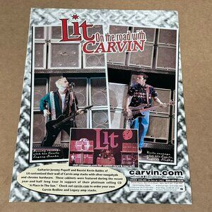 Jeremy Popoff & Kevin Baldes of Lit - Carvin Amps - 2001 Print Advertisement